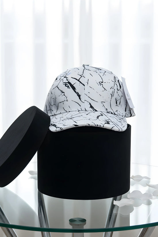 White Marble Pattern Cap
