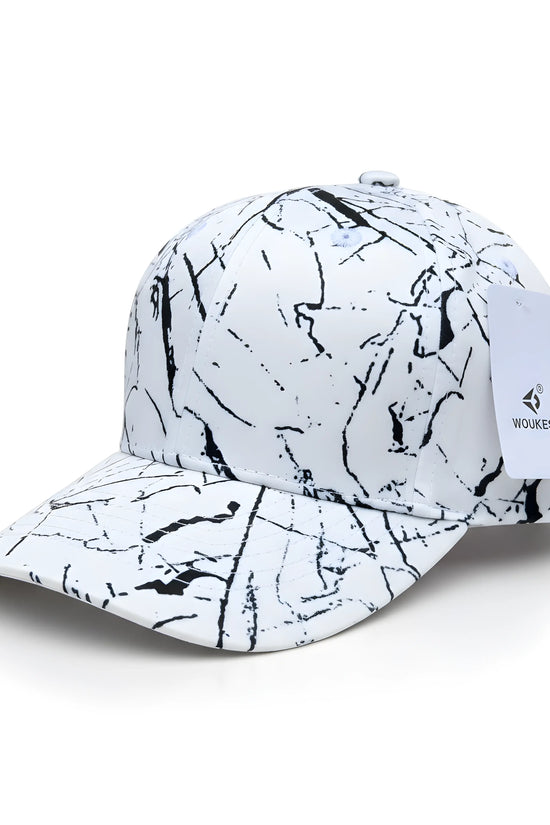 White Marble Pattern Cap