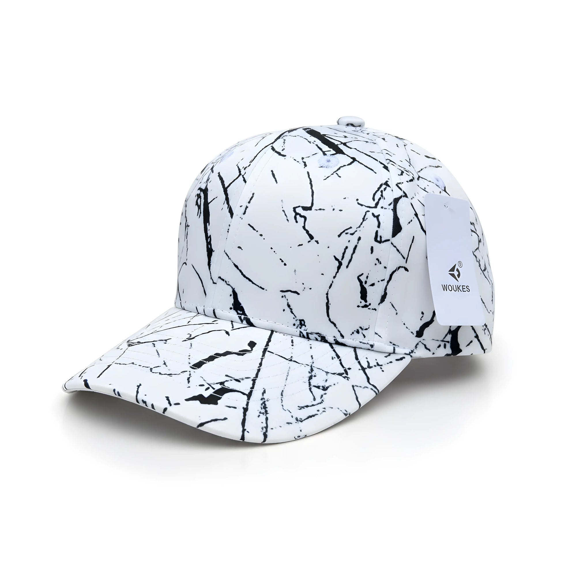 White Marble Pattern Cap