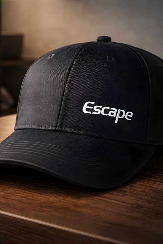 "Escape" Minimalist Black Cap