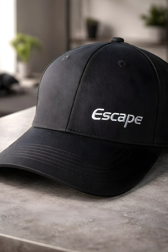 "Escape" Minimalist Black Cap