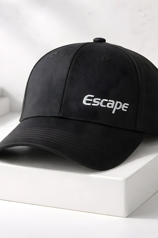 "Escape" Minimalist Black Cap
