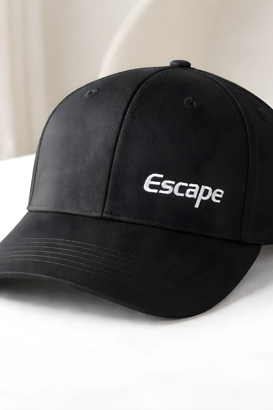 "Escape" Minimalist Black Cap