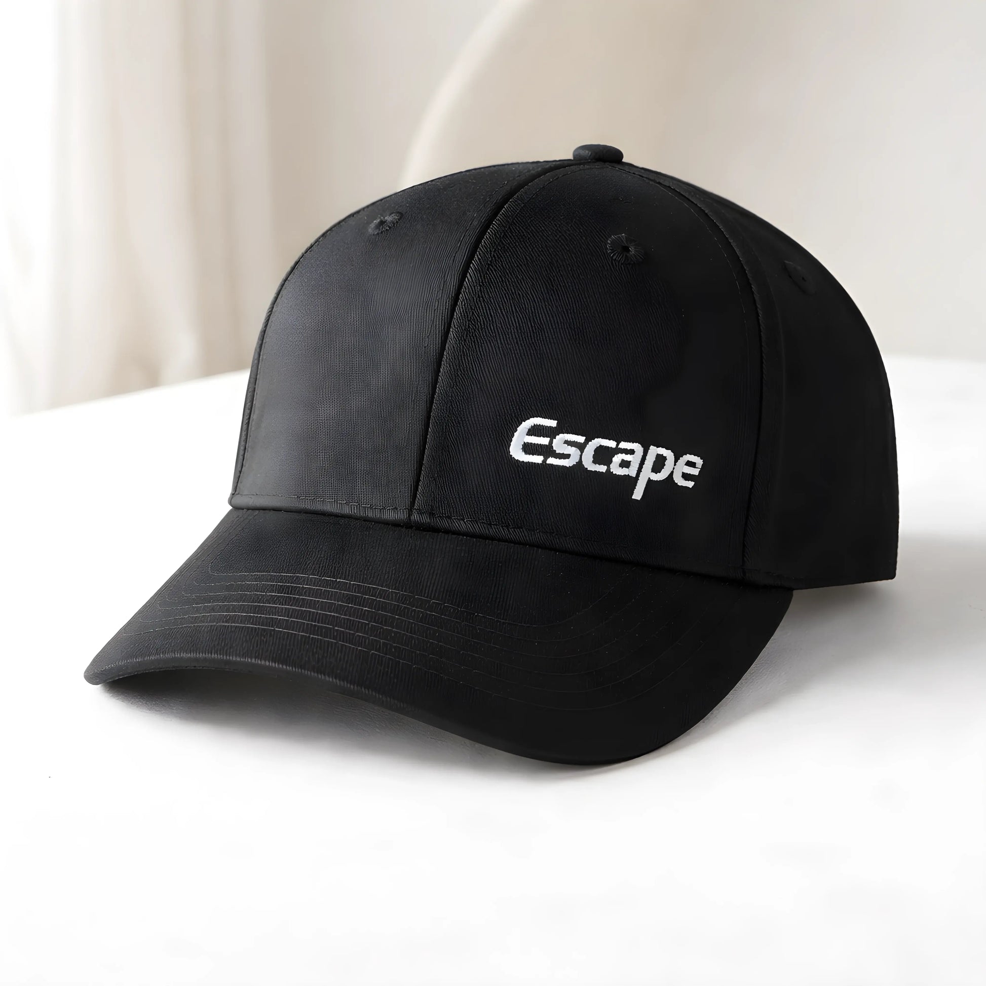 "Escape" Minimalist Black Cap
