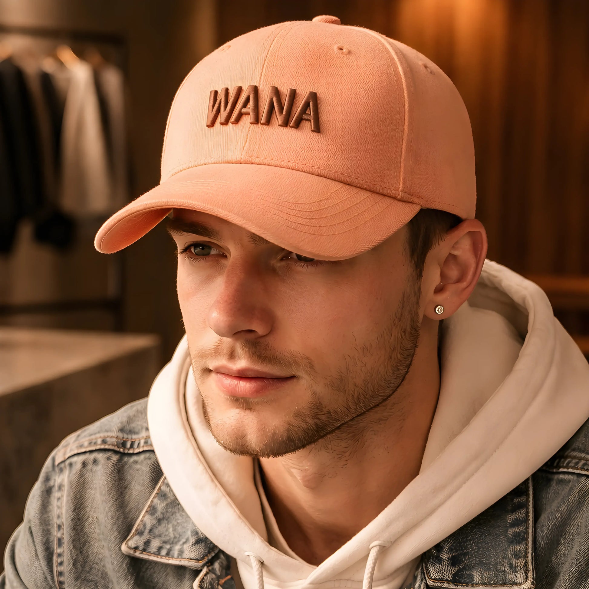 WANA 3D Embroidered Peach Cap
