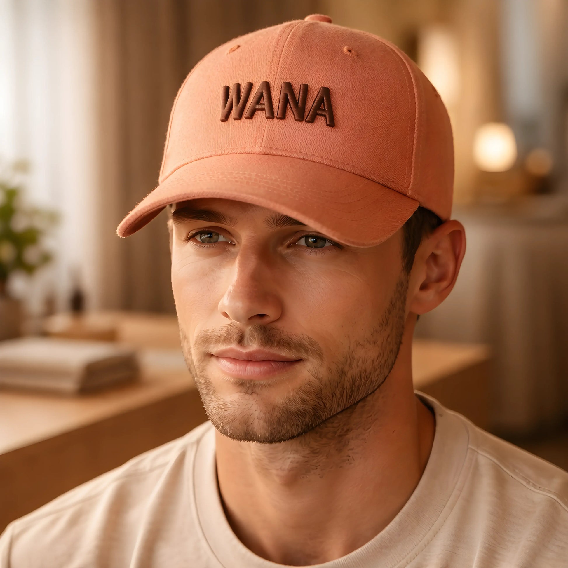 WANA 3D Embroidered Peach Cap