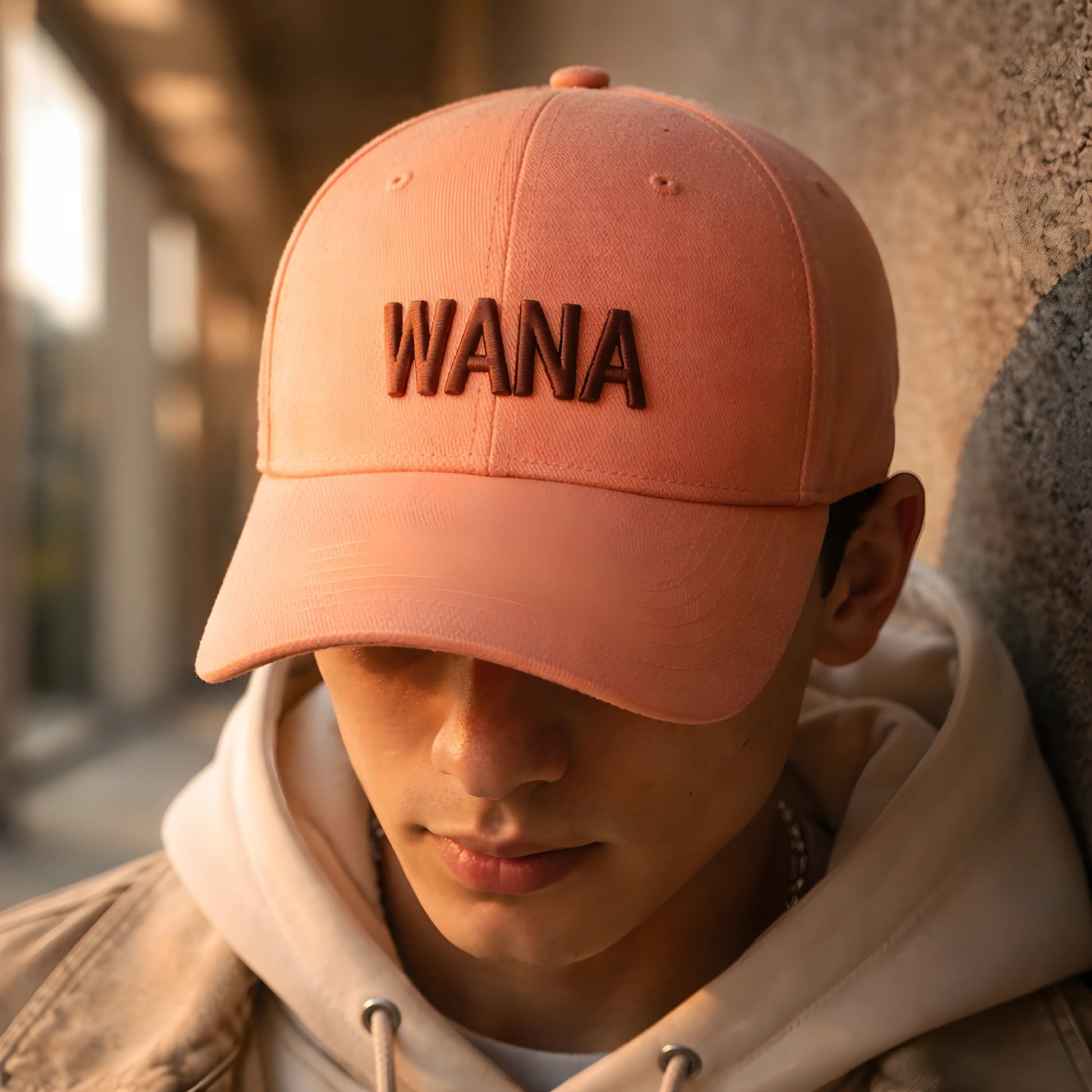 WANA 3D Embroidered Peach Cap