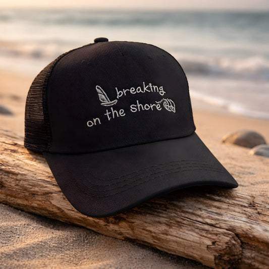"Breaking on the Shore" Nautical Trucker Cap