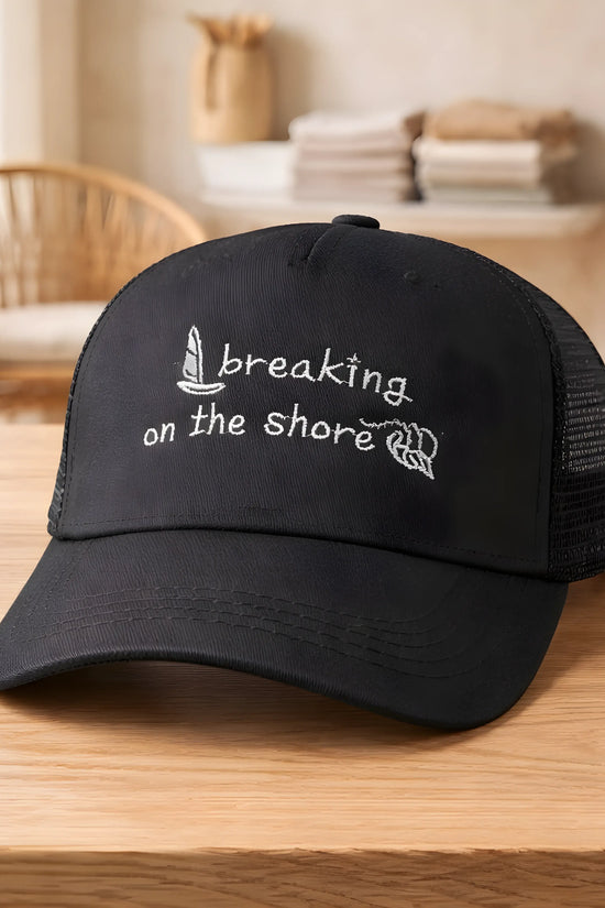 "Breaking on the Shore" Nautical Trucker Cap
