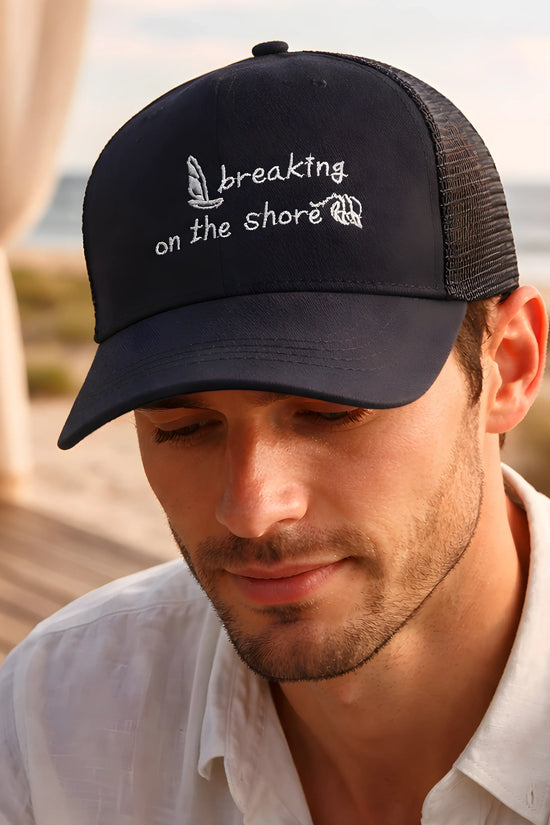 "Breaking on the Shore" Nautical Trucker Cap