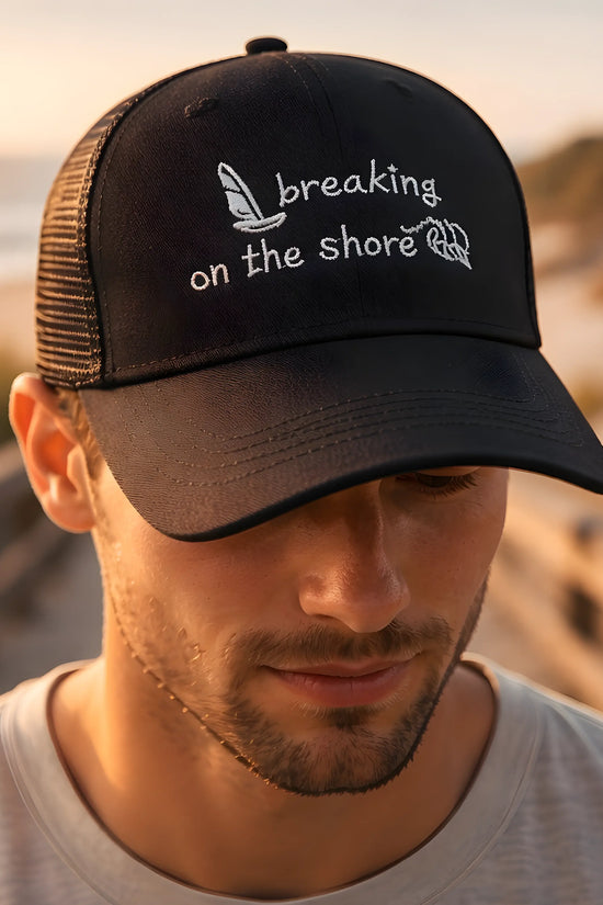 "Breaking on the Shore" Nautical Trucker Cap