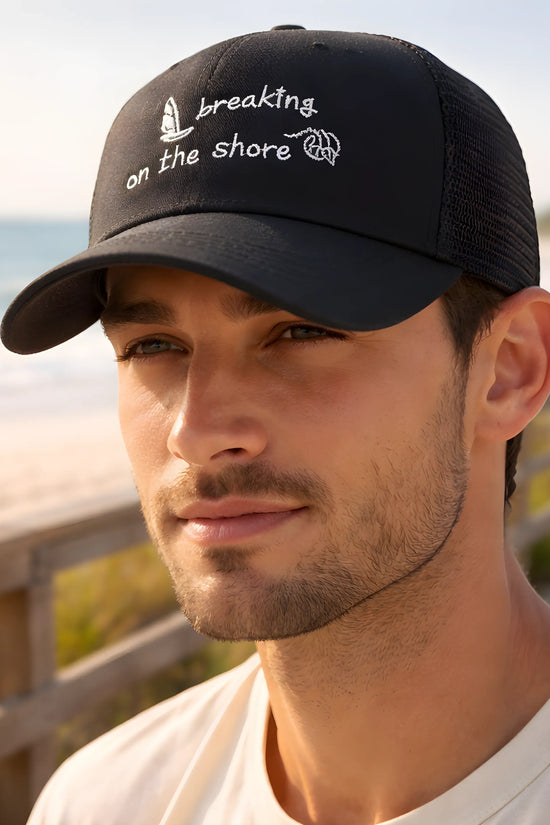 "Breaking on the Shore" Nautical Trucker Cap