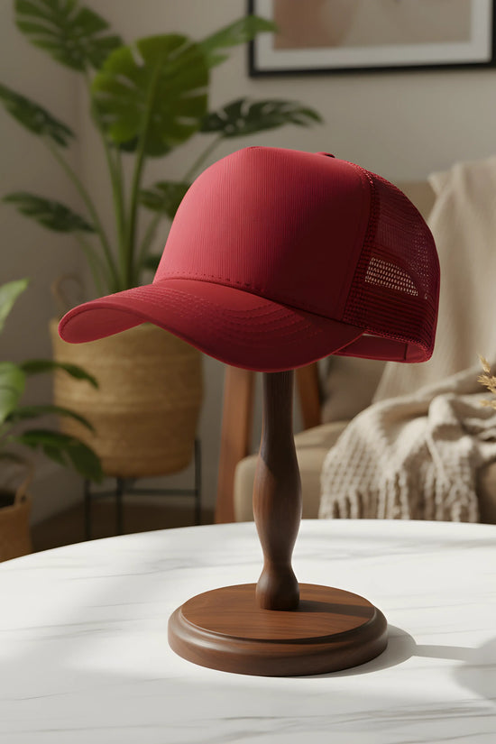 Classic Burgundy Mesh Cap