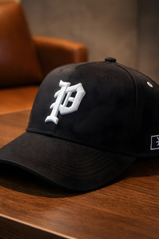 Gothic "P" Monogram Black Baseball Cap