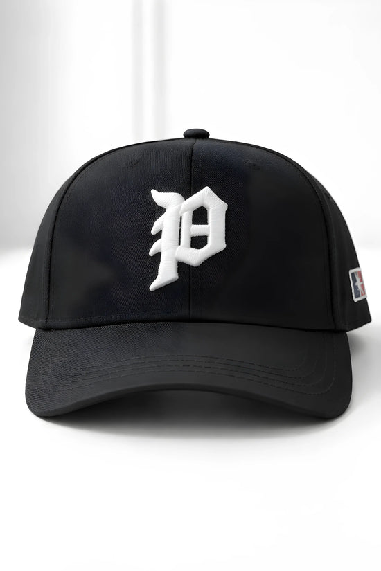 Gothic "P" Monogram Black Baseball Cap