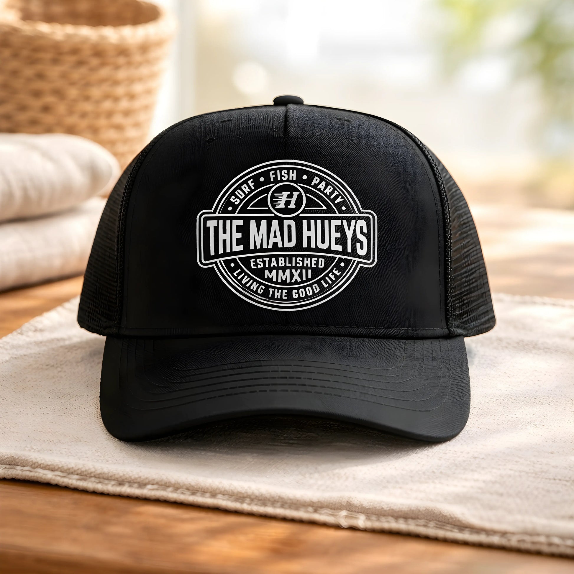 The Mad Hueys 'Good Life' Black Trucker