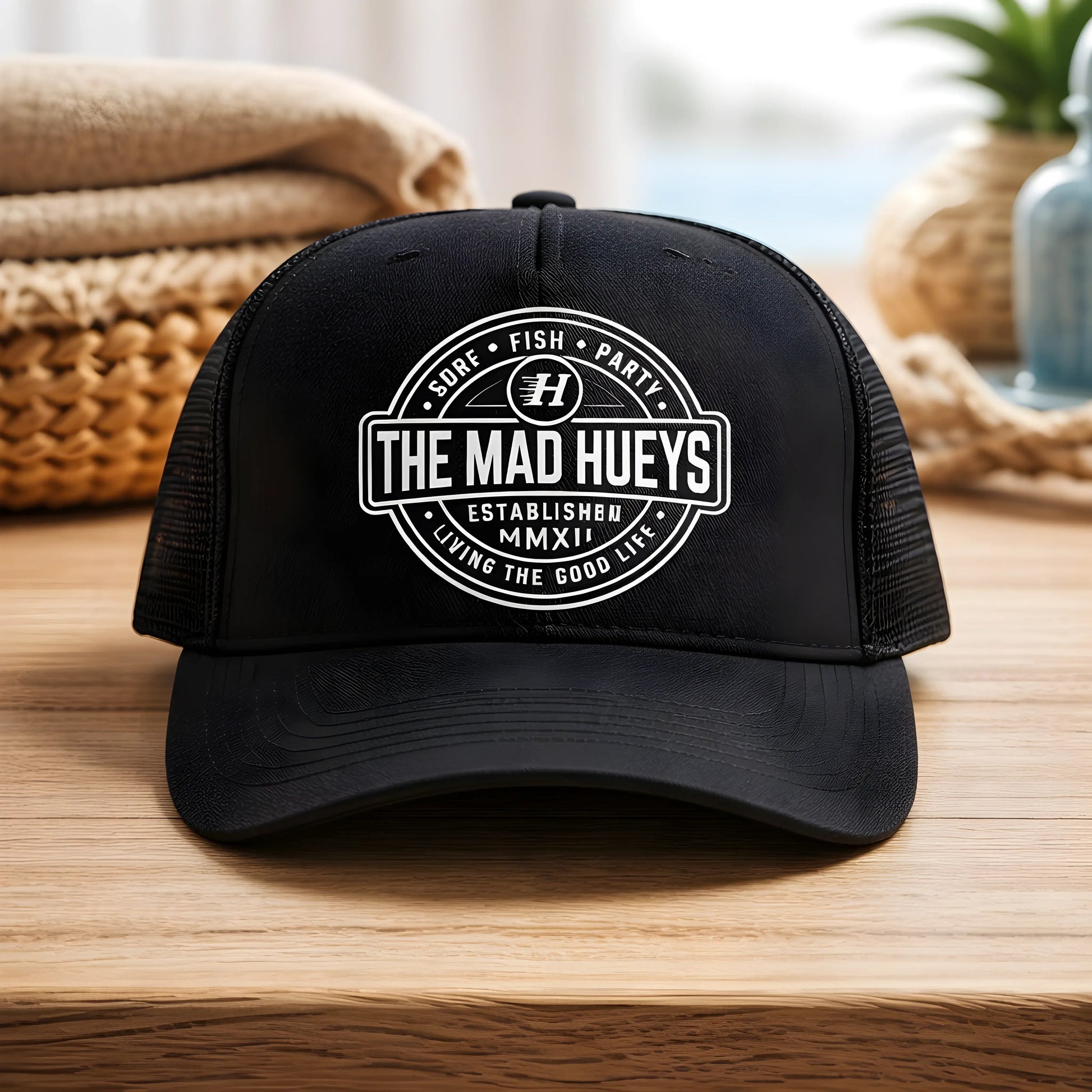The Mad Hueys 'Good Life' Black Trucker
