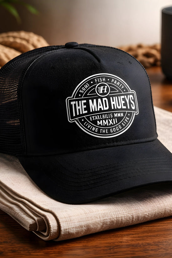 The Mad Hueys 'Good Life' Black Trucker