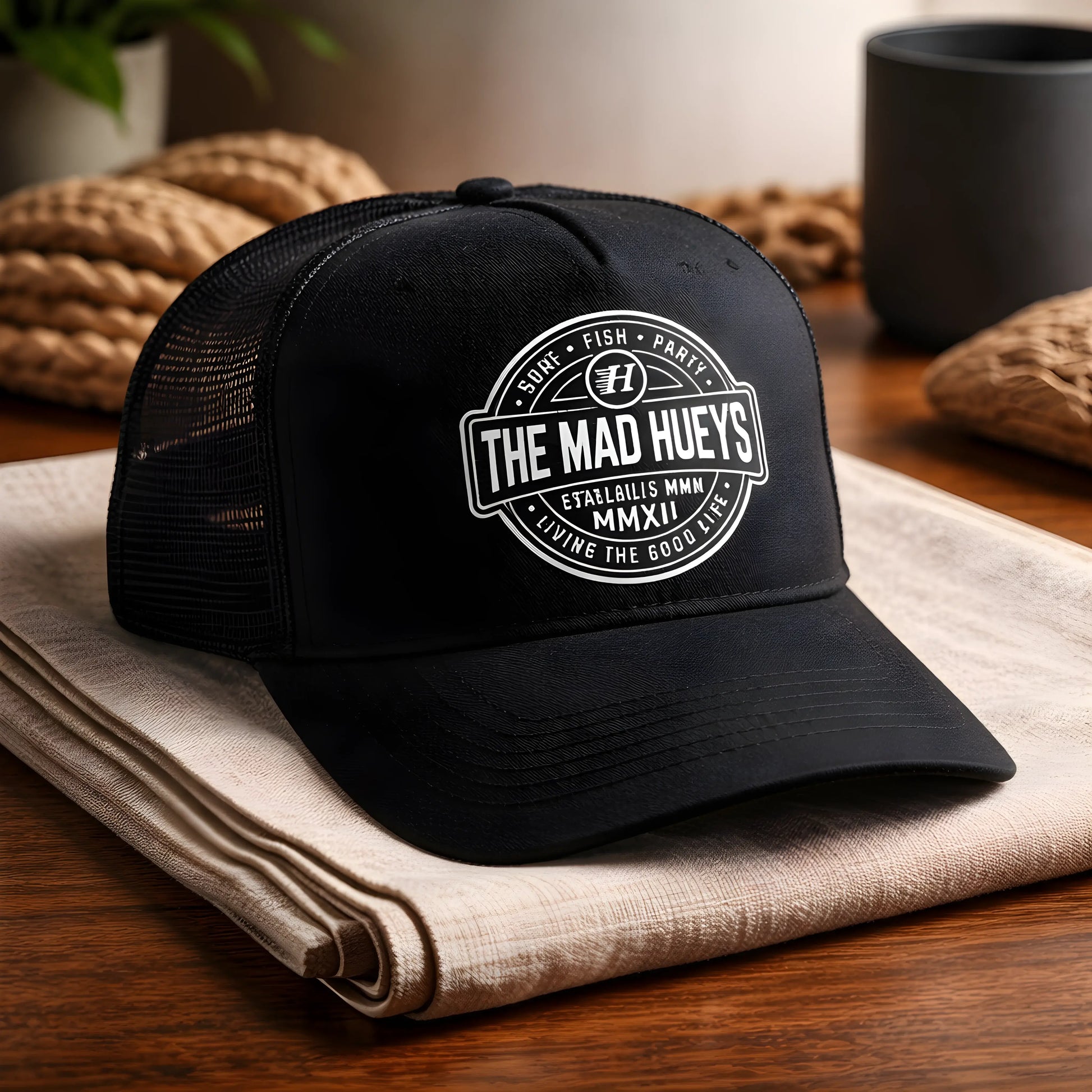 The Mad Hueys 'Good Life' Black Trucker