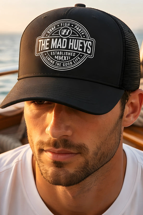 The Mad Hueys 'Good Life' Black Trucker