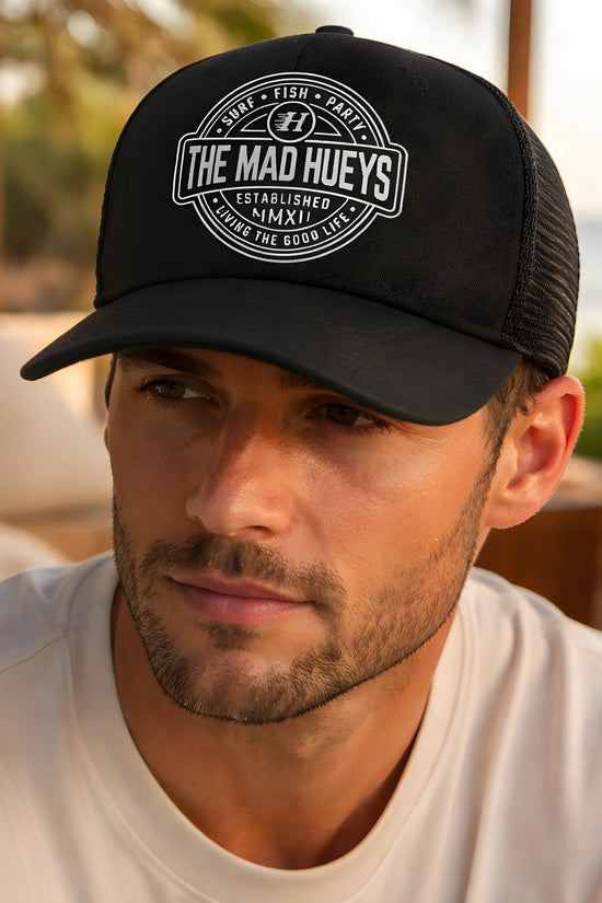 The Mad Hueys 'Good Life' Black Trucker