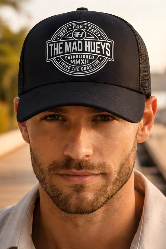 The Mad Hueys 'Good Life' Black Trucker