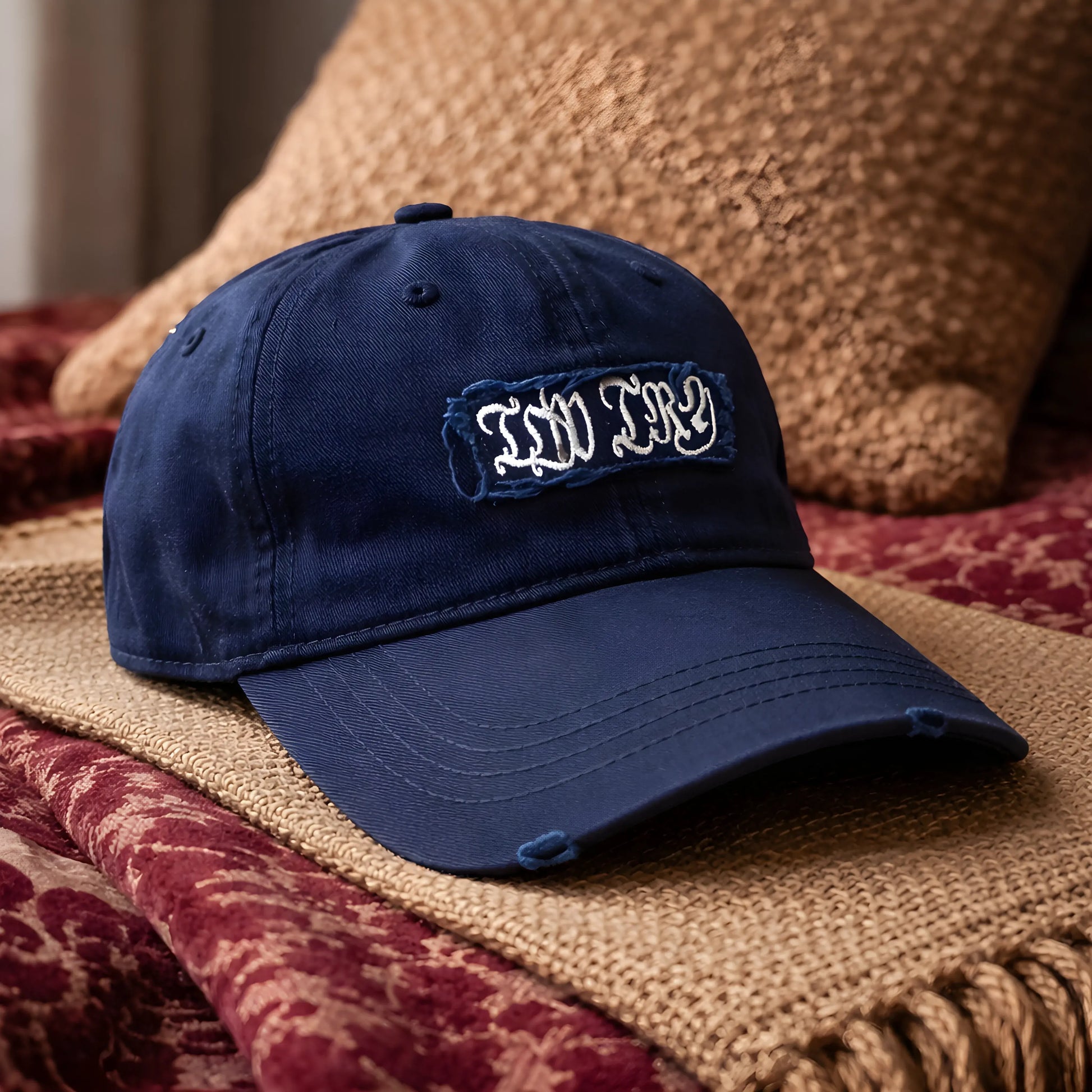 The Gothic Indigo 'Frayed' Dad Hat