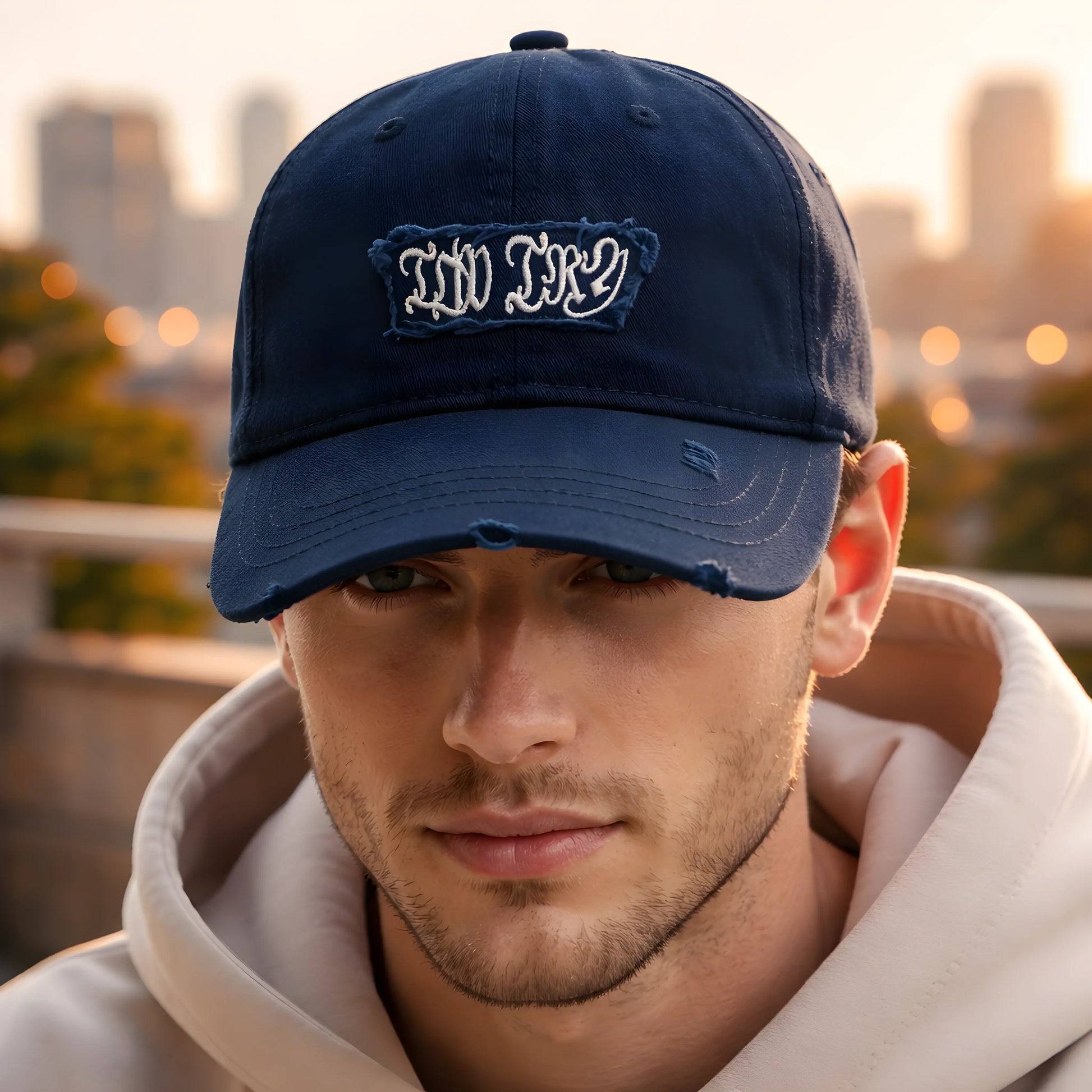 The Gothic Indigo 'Frayed' Dad Hat