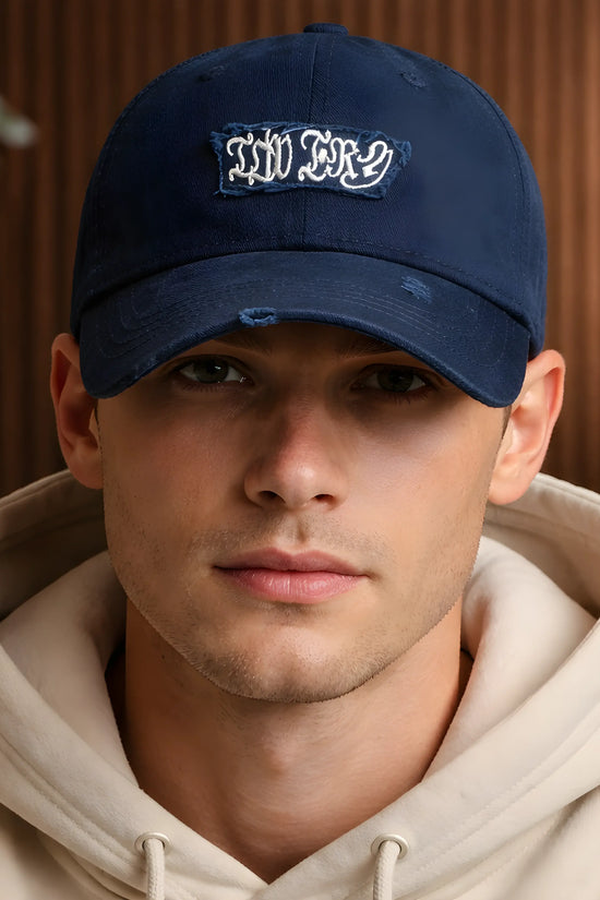The Gothic Indigo 'Frayed' Dad Hat