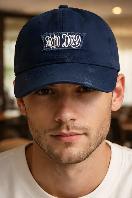 The Gothic Indigo 'Frayed' Dad Hat