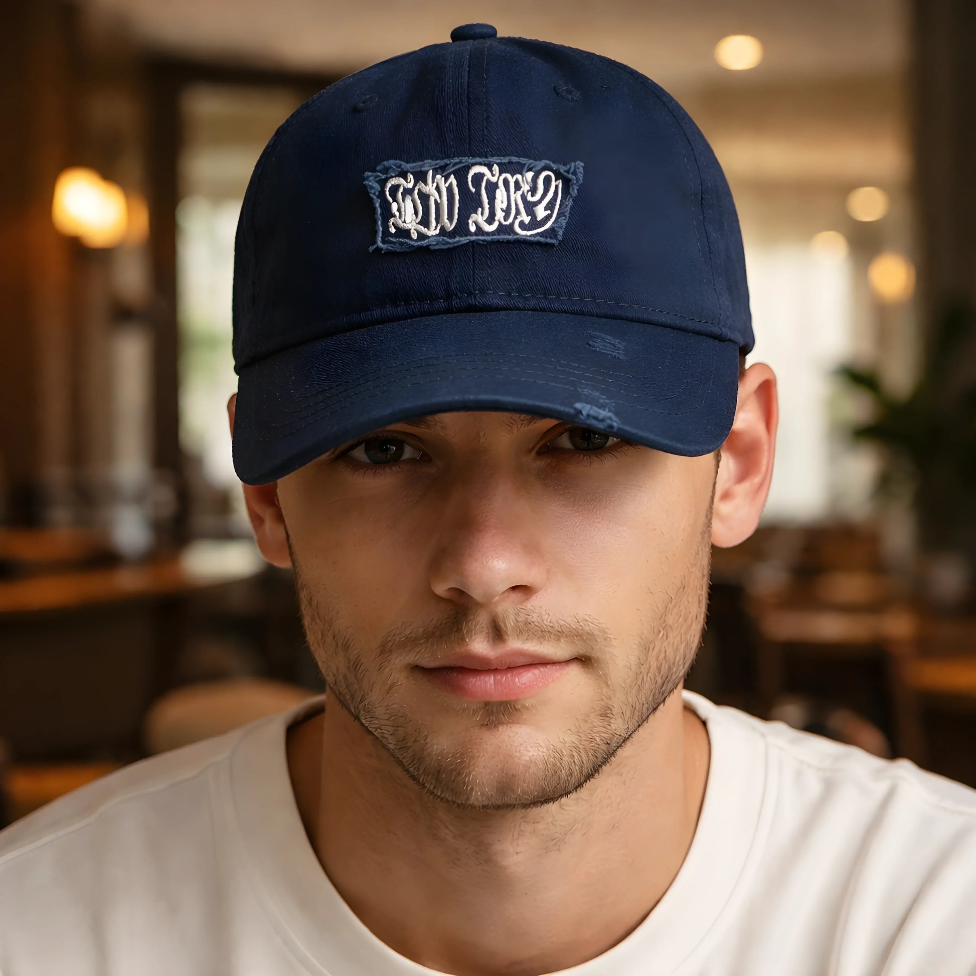 The Gothic Indigo 'Frayed' Dad Hat