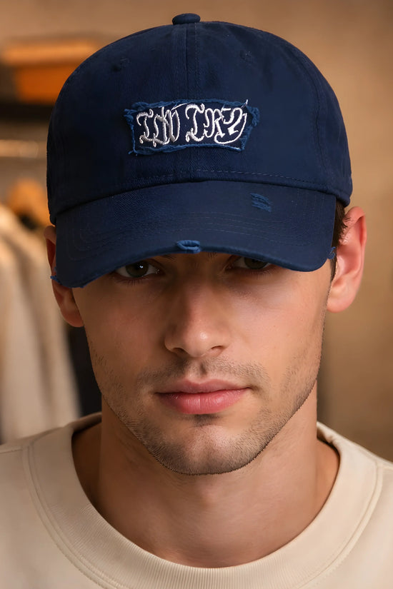 The Gothic Indigo 'Frayed' Dad Hat
