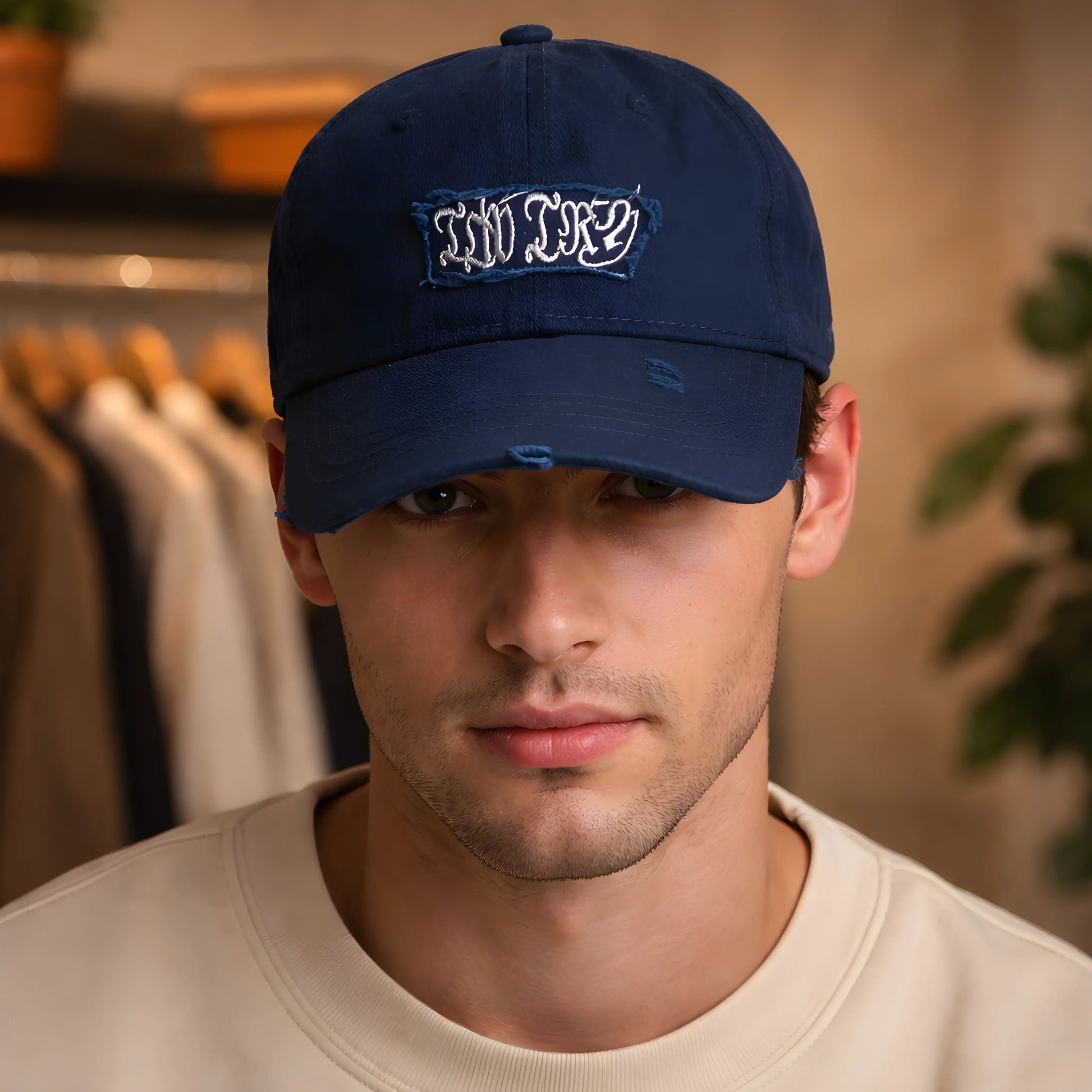 The Gothic Indigo 'Frayed' Dad Hat