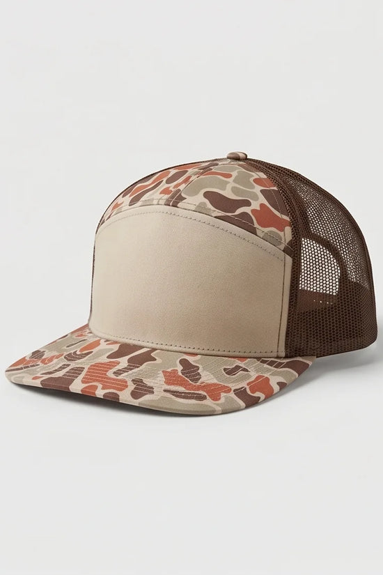 The 'Wildwood' Duck Camo 7-Panel Trucker