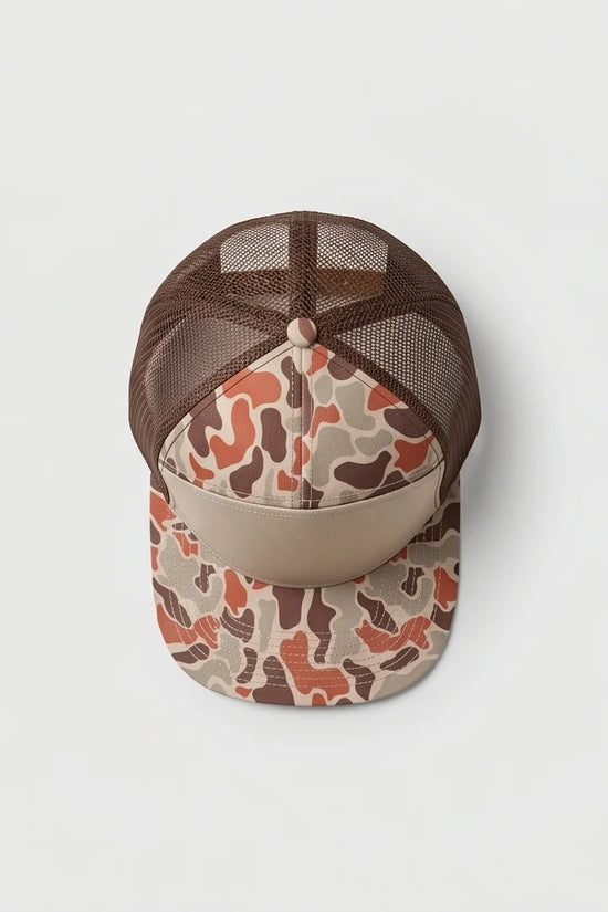 The 'Wildwood' Duck Camo 7-Panel Trucker