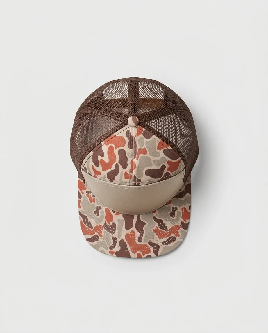 The 'Wildwood' Duck Camo 7-Panel Trucker