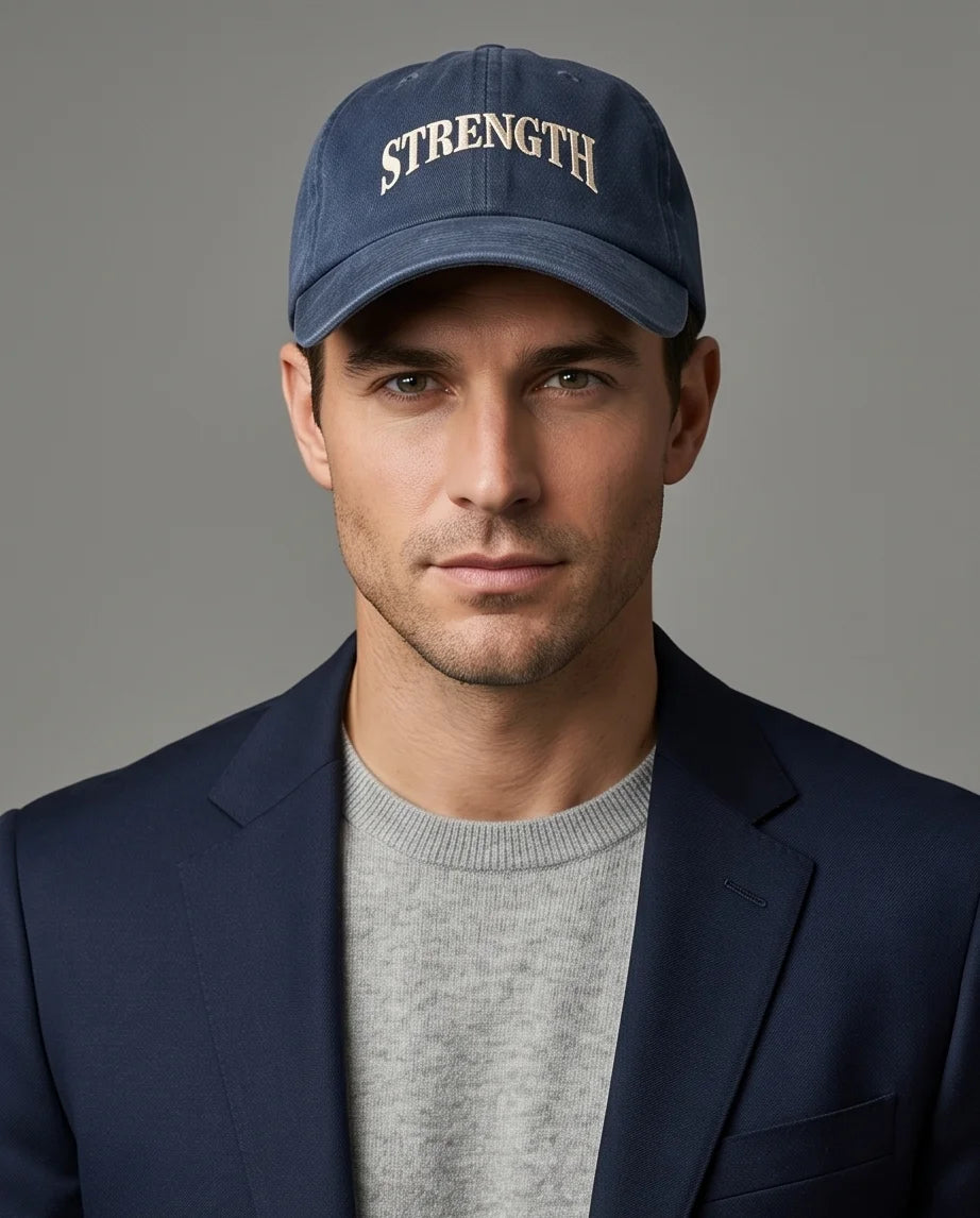 The 'Inner Strength' Washed Navy Heritage Cap