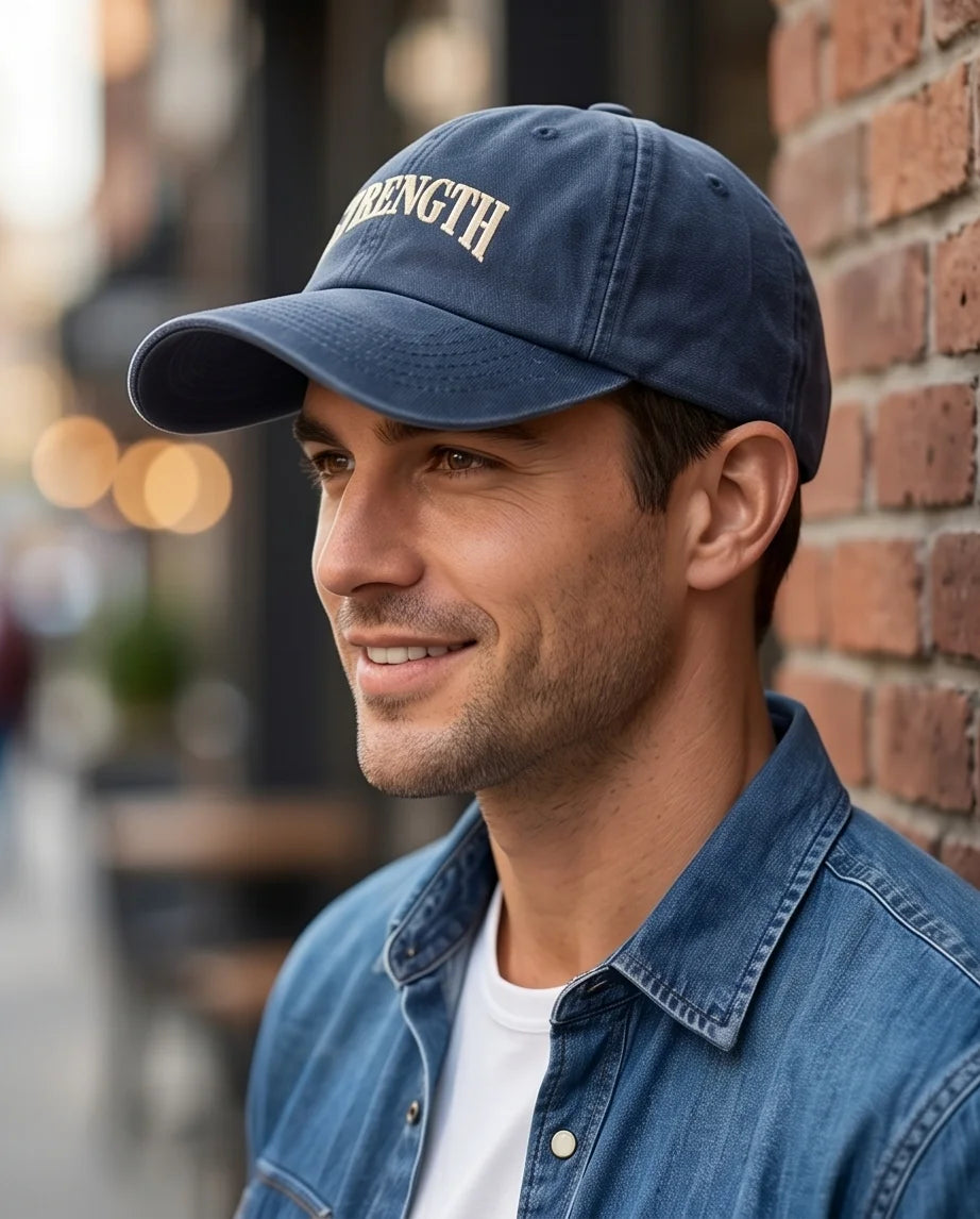 The 'Inner Strength' Washed Navy Heritage Cap