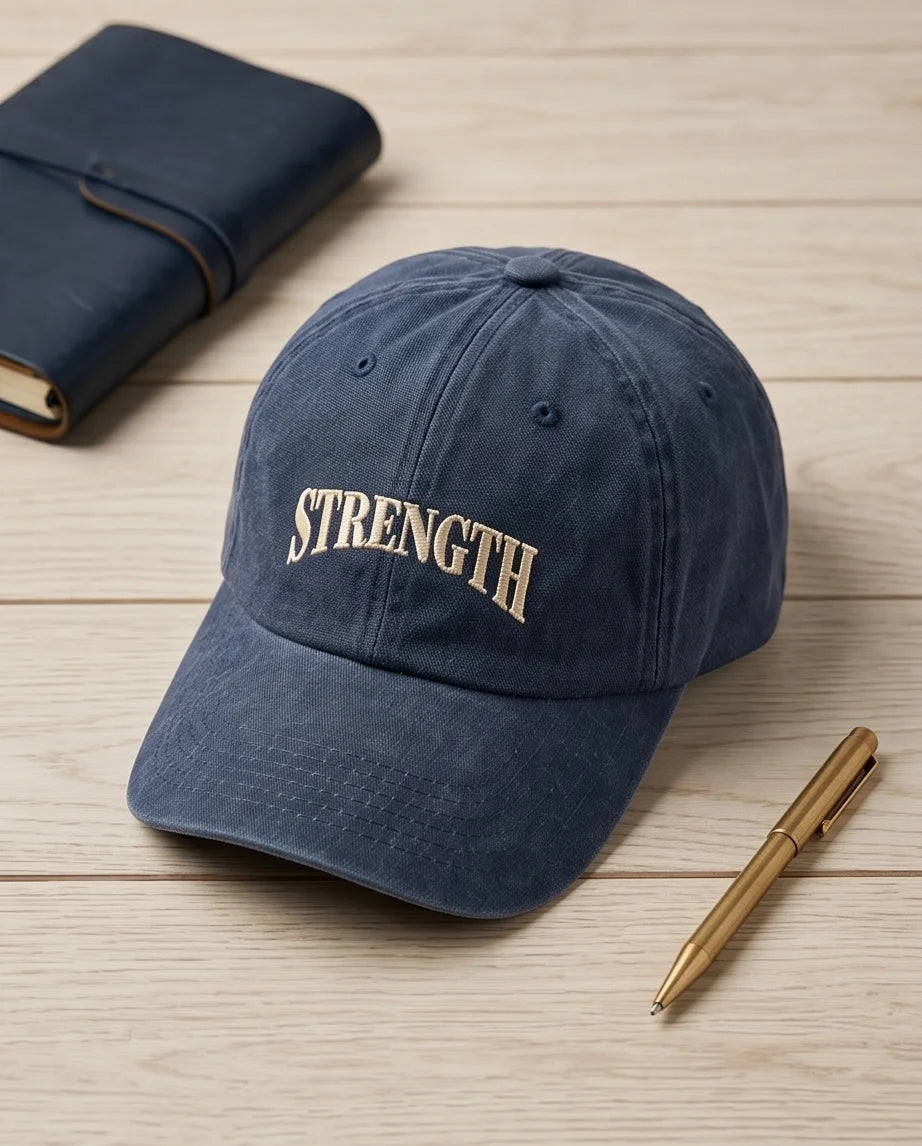 The 'Inner Strength' Washed Navy Heritage Cap
