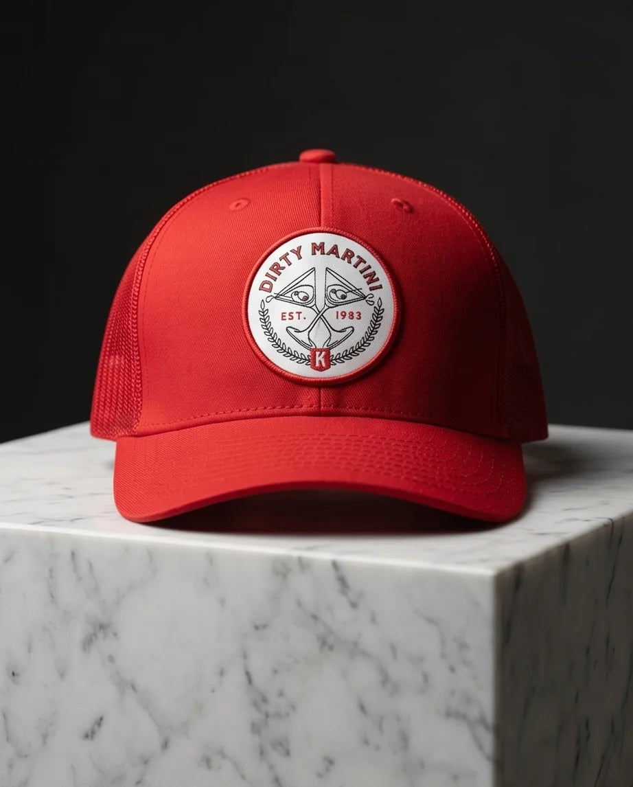 Dirty Martini Red Trucker Hat