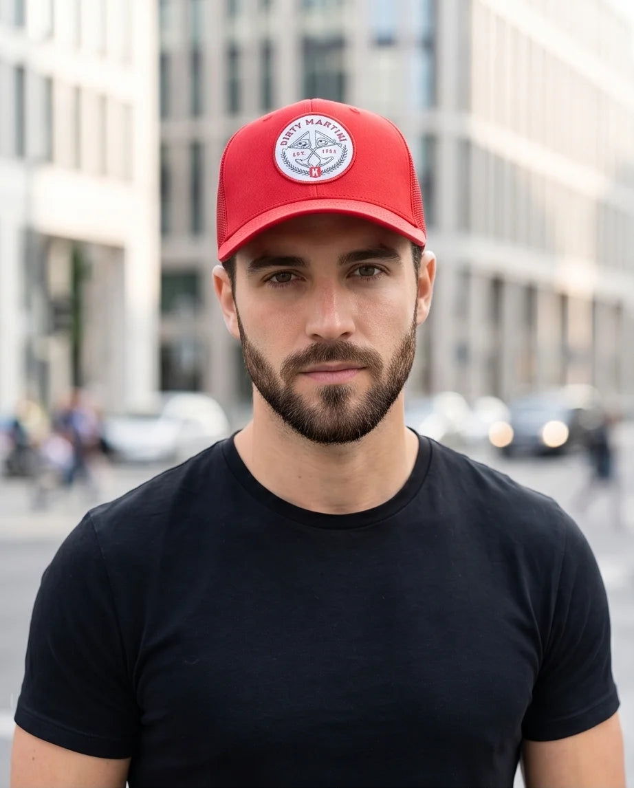 Dirty Martini Red Trucker Hat