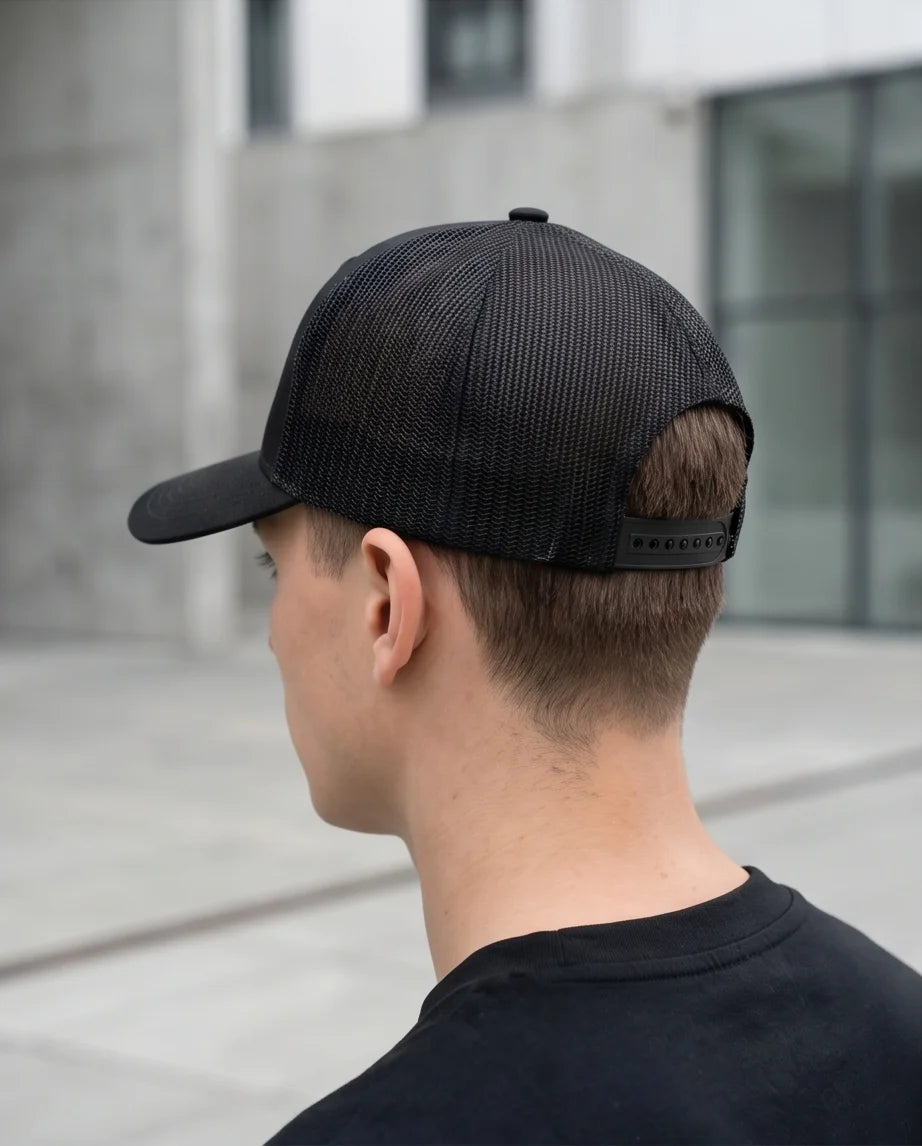 "Iron Up" IU Black Trucker Hat