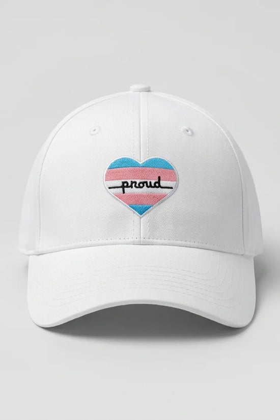 "Proud" Transgender Pride Heart Cap