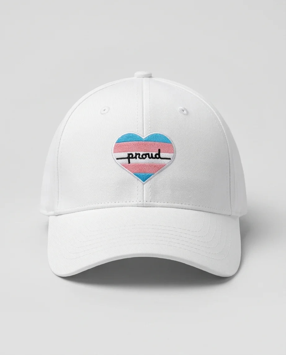 "Proud" Transgender Pride Heart Cap