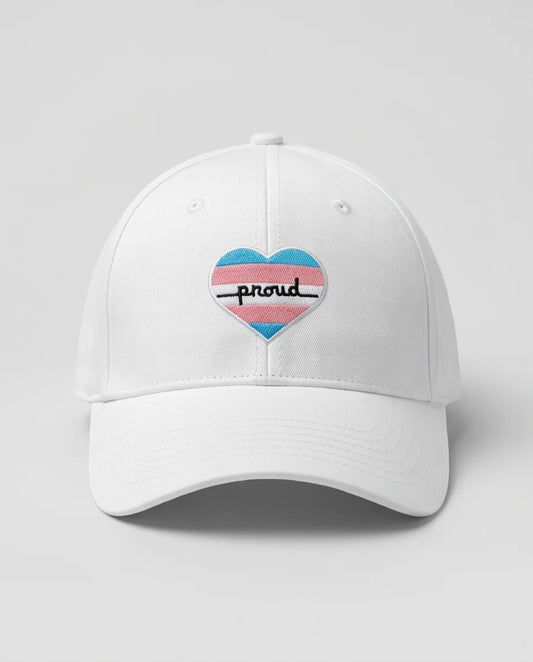 "Proud" Transgender Pride Heart Cap