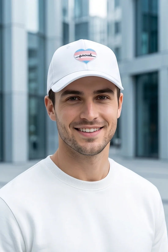 "Proud" Transgender Pride Heart Cap