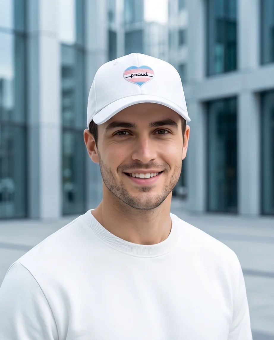 "Proud" Transgender Pride Heart Cap