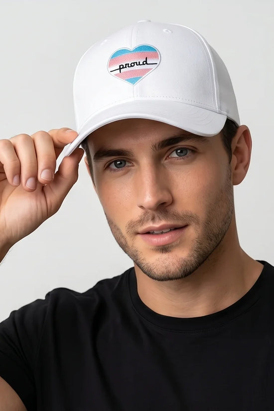 "Proud" Transgender Pride Heart Cap