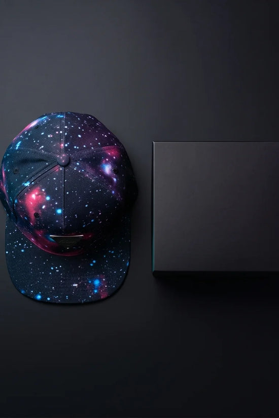Hater Galaxy Print Cap with Gold Badge