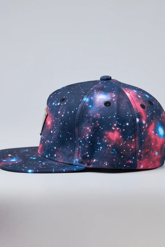 Hater Galaxy Print Cap with Gold Badge